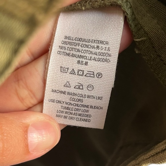 Free People Joshua Tree Utility Jacket Cotton Canvas Army Green Oversized Size M - Picture 10 of 14